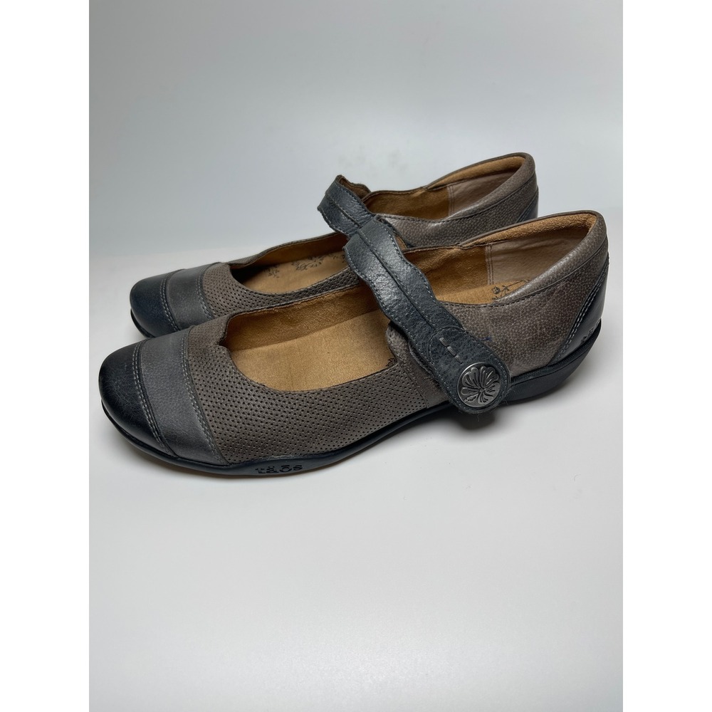Taos Mary Jane Flats Leather Perforated Brown Comfort Shoes Womens 9 EU 40